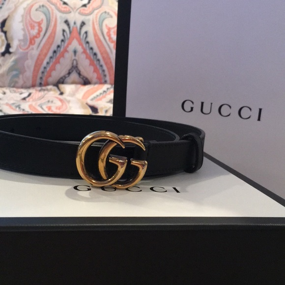 Gucci Primavera Estate 2020 cintura nera con fibbia doppia g - 409417 AP00T  1000